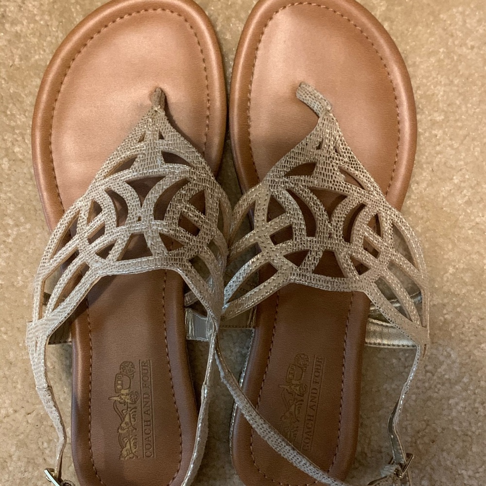 Coach and four sandals